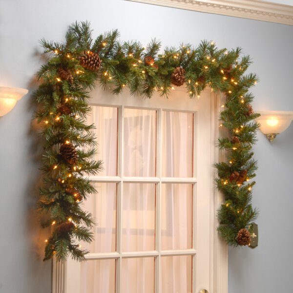 light-up holographic wreath window decor